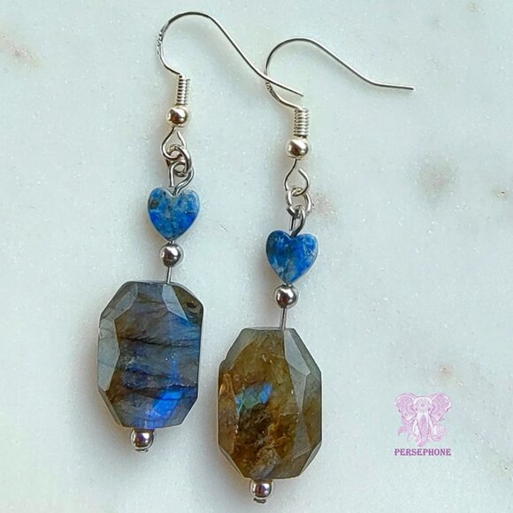 Mystic Water Goddess “Mama Cocha” | Labradorite + Lapis | Sterling - Picture 1 of 4